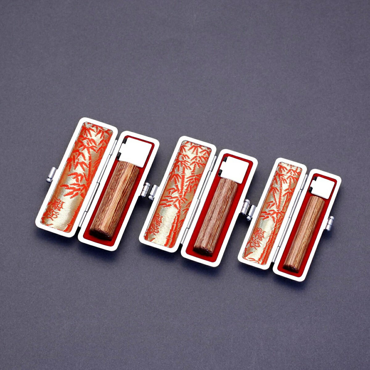 印鑑 セット 3本/実印 銀行印 認印 セット/高級エンボスオーストリッチケースx3個付/印鑑セット-L/彩樺/16.5mm13.5mm12mm/印鑑10年保証付/印鑑プレビュー無料/印影デザイナーの美しい印影の手仕上げのご印鑑☆はんこ 実印 銀行印 セットキャンペーン