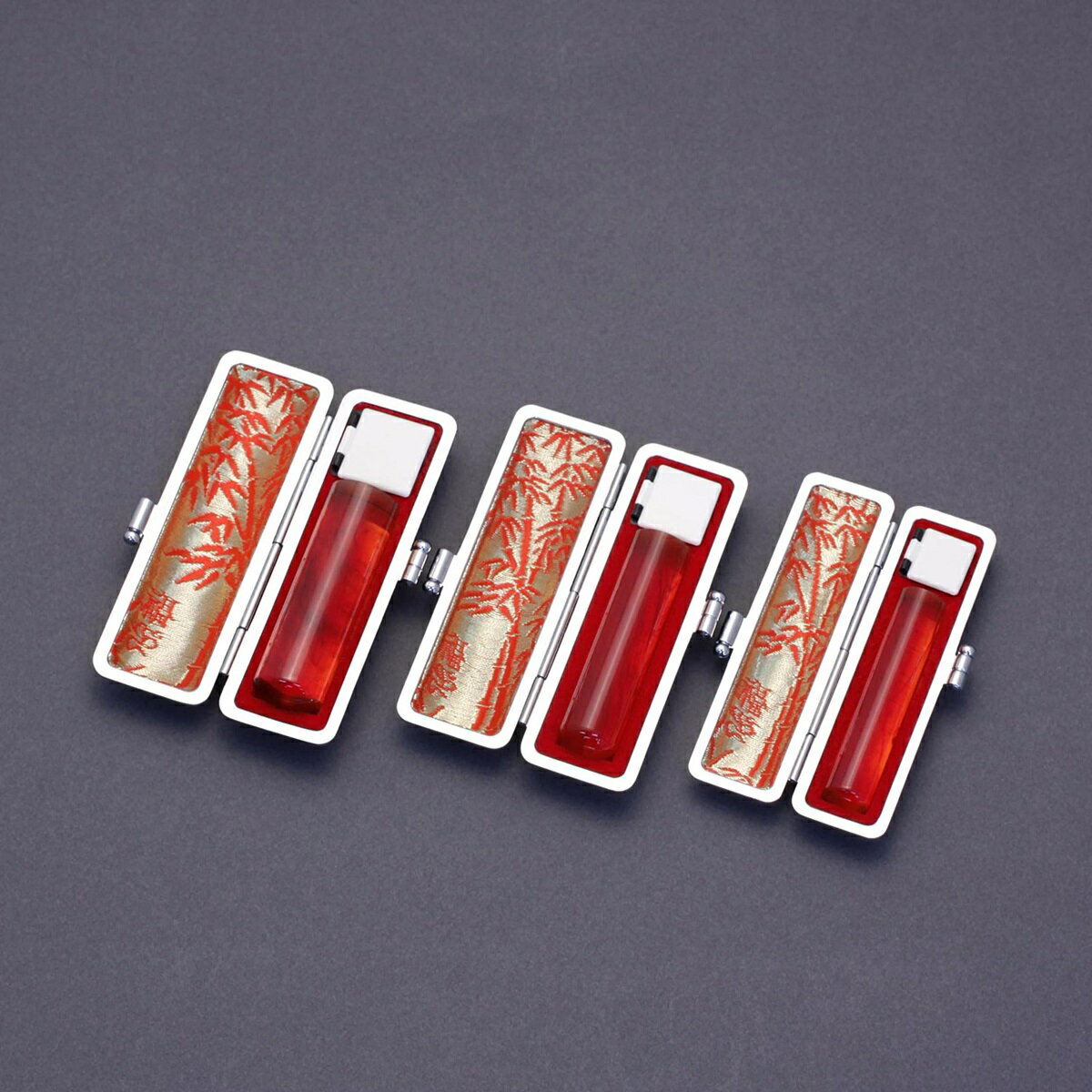 印鑑 セット 3本/実印 銀行印 認印 セット/高級エンボスオーストリッチケースx3個付/印鑑セット-SS/琥珀/13.5mm12mm10.5mm/印鑑10年保証付/印鑑プレビュー無料/印影デザイナーの美しい印影の手仕上げのご印鑑☆はんこ 実印 銀行印 セットキャンペーン