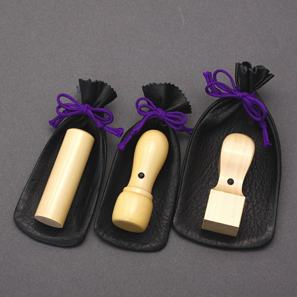 法人印鑑セット/法人 実印 付/法人印鑑 3本セット/薩摩本柘・柘(無垢印材)/代表印・法人銀行印・角印・3本セット/丸天丸・丸寸胴・角天丸/皮袋x3個付/印鑑...