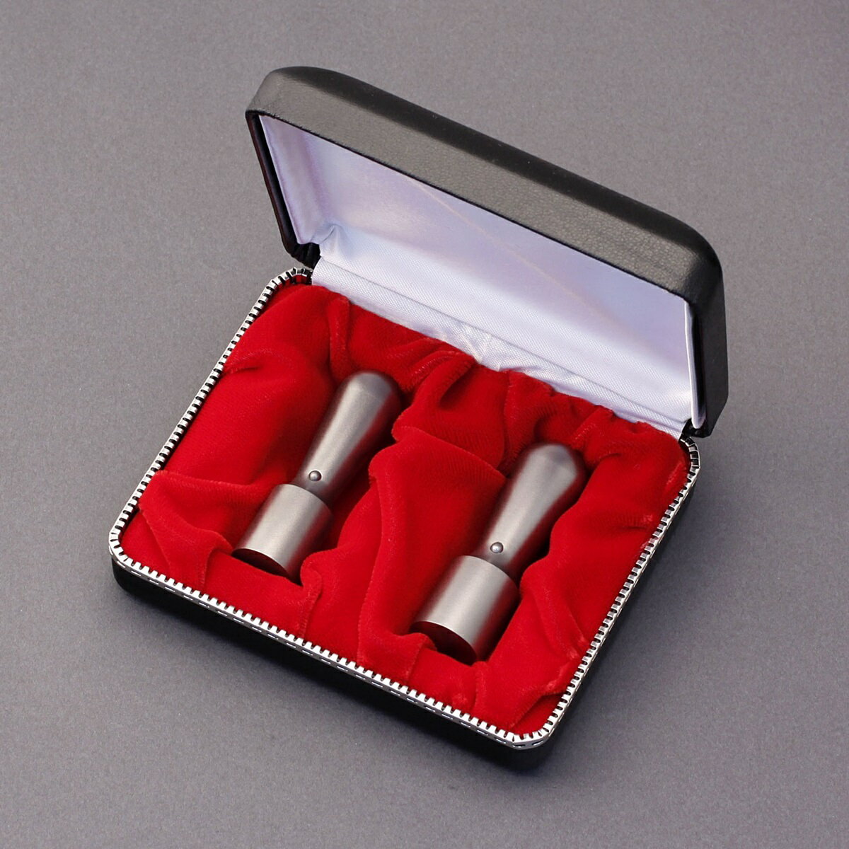 法人印鑑セット/法人 実印 付/法人印鑑 2本セット/シルバーブラストチタン/代表印・法人銀行印・2本SSセット(丸天丸16.5mm-丸天丸16.5mm)/印鑑...