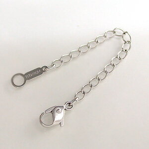 チタンアジャスター チェーン 5cm (プラチナ イオン プレーティング加工) 金属アレルギー対応 チタンチェーン チタンネックレス チタンチェーン 通販 ギフ...