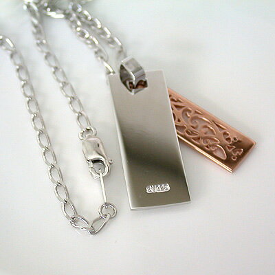 ペアネックレス 刻印無料 セット Close to me ブランド クローストゥーミー シルバー 男女ペア セット IDプレート ブルーダイヤモンド(トリートメント) オリジナル刻印可 SN13-035/SN13-036 文字彫り無料 お揃い 【送料無料】ペアペンダント カップル プレゼント 刻印可能