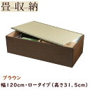 畳ユニット ロータイプ 幅120cm ブラウン / 畳収納 ...