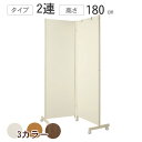 【クーポン配布中】キャスター付 パーテーション 2連 高さ180cm 折りたたみ 可動式 仕切り 部屋 衝立 移動 【 代引不可】 【送料無料】【smtb-f】 楽天