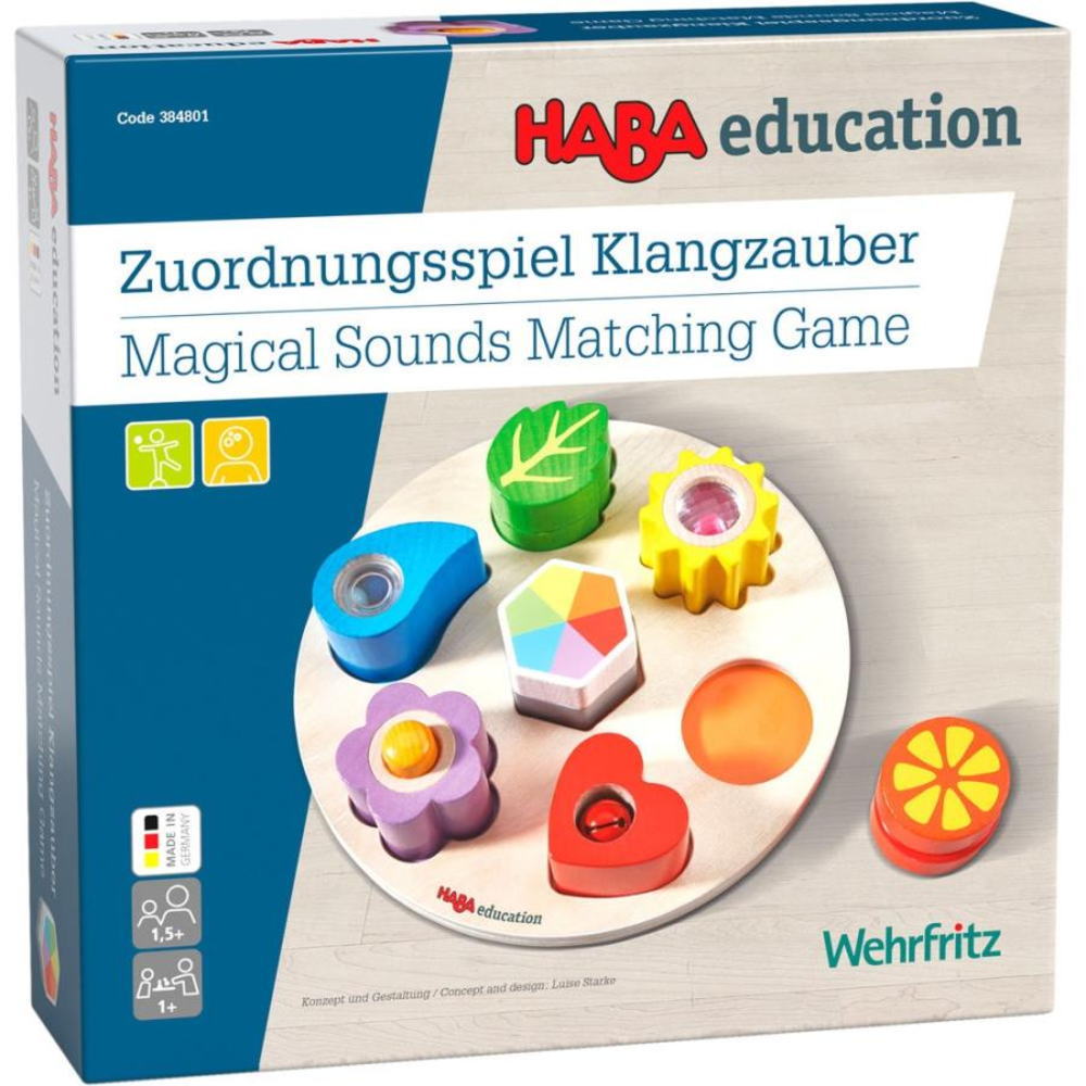 ハバ 積み木 型はめ遊び・魔法の音 WF185354 ハバ HABA education（ハバ エデュケーション）積み木 学習トイ ブロック はめこみ 形合わせ 知育玩具 木製 誕生日 クリスマス プレゼント 保育園 幼稚園 ブラザージョルダン社