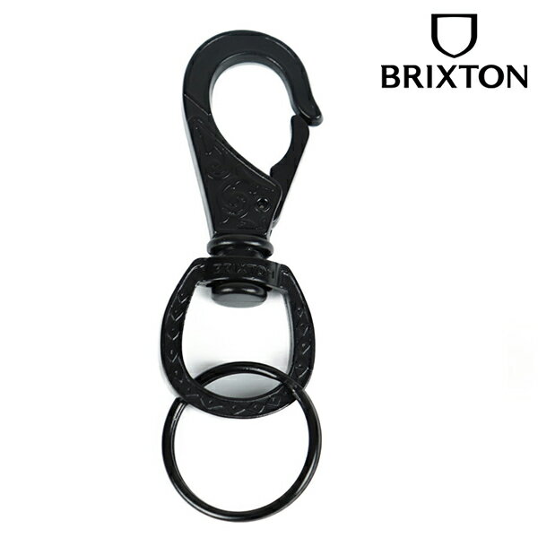 BRIXTON ブリクストン キーチェーン SCROLL KEY CLIP Black キーホルダー カラビナ 黒