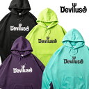 DEVILUSE fr[X Logo Gum Pullover Hooded p[J[@vI[o[