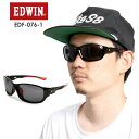 EDWIN エドウィン 偏光プラサングラス EDF-076-1 【BLACK/RED】 SMOKE POLA 偏光 スポーツ タウンユース 【JSBCスノータウン】