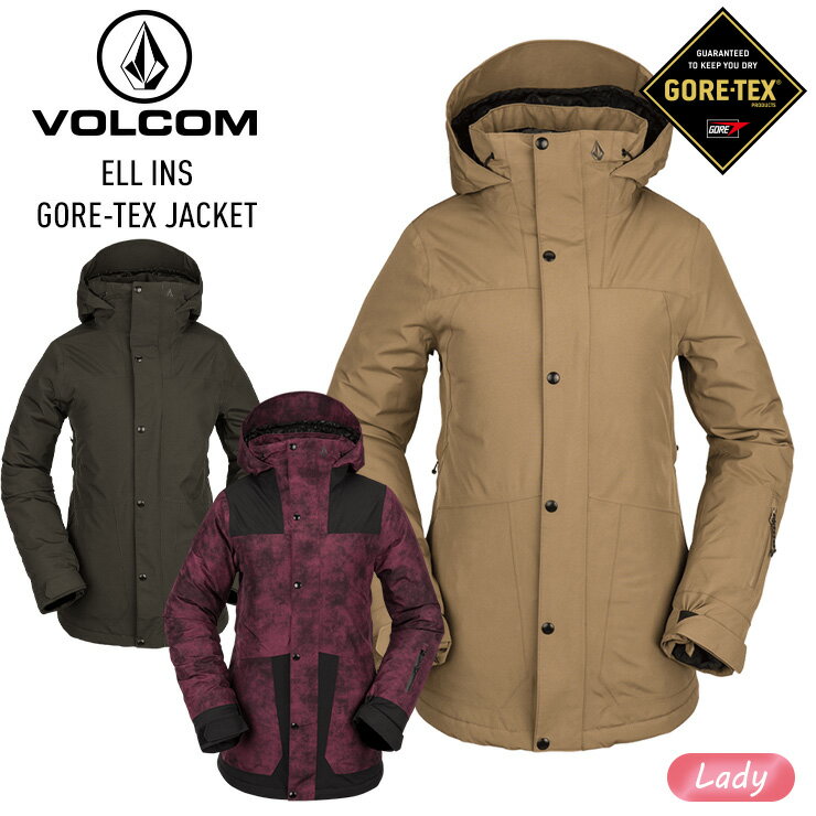 【30日まで使える最大2500円引きクーポン】正規品 21-22 VOLCOM ボルコム ELL INS GORE-TEX JACKET ゴアテックスジャケット スノボー スノーボード ウェア レディース スキーウェア 2022【JSBC…