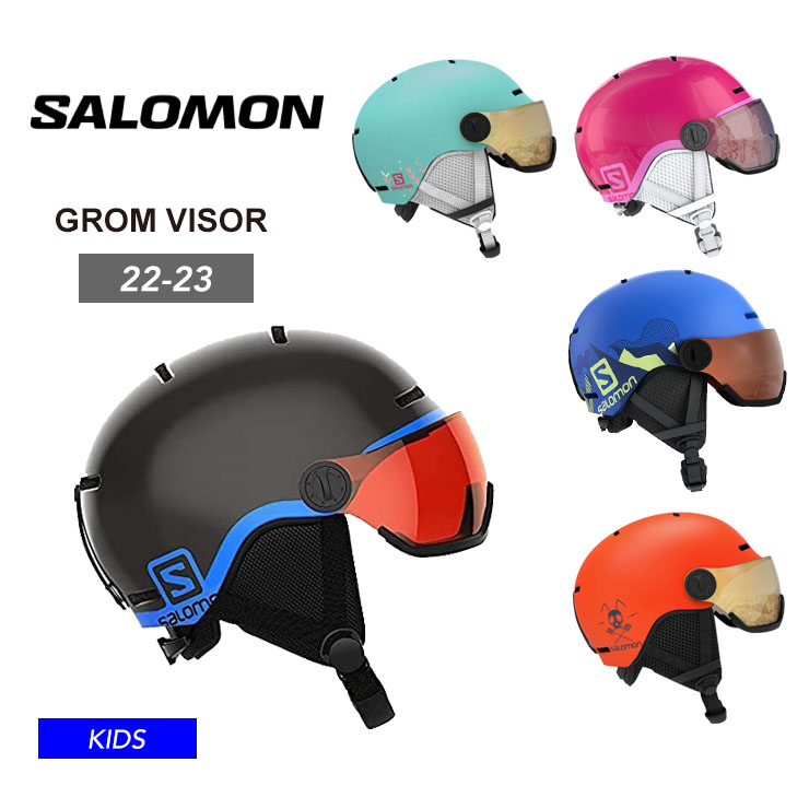 SALOMON サロモン キッズ ヘルメット GROM VISOR バイザー付きヘルメット スノーボード スキー ジュニア　軽量 【JSBCスノータウン】
ITEMPRICE