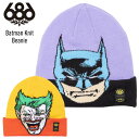 22-23 686 シックスエイトシックス Batman Knit Beanie バットマンニットビーニー ニット帽 防寒