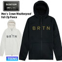 23-24 BURTON バートン Men's Crown Weatherproof Full-Zip Fleece スノーボード フルジップフリース メンズ