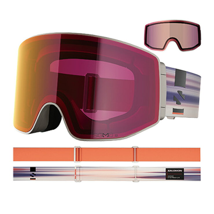 【SS期間中エントリーでP+9倍＆P+1倍＆最大2500円オフクーポン】2026 SALOMON サロモン SENTRY PRIME SIGMA セントリープライムシグマ カラー : Rainy Day【Stance】 レンズ : Sigma Poppy Red スキー スノーボード ゴーグル