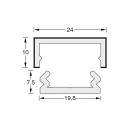 メタカラー建材 見切材かん合タイプ フラット型 AK-24X10U + AK-24X10UP 下地セット L3000 ゴールド(G) 3