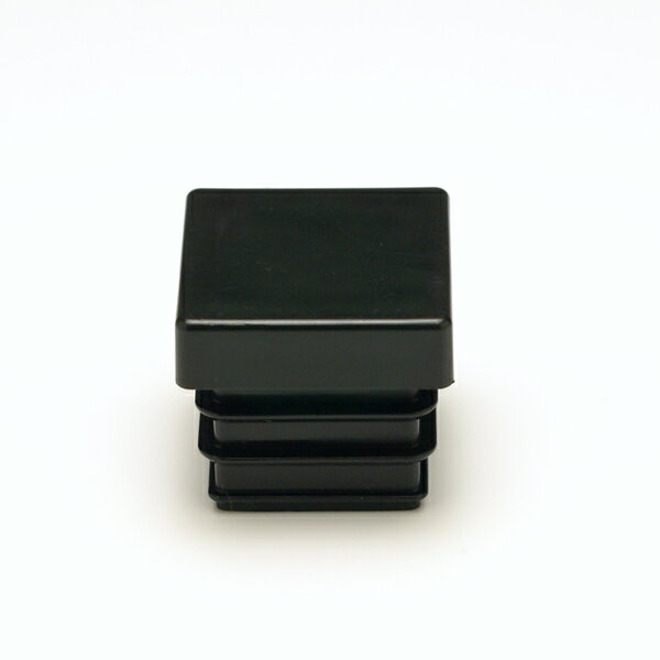 パイプキャップ 樹脂キャップ エンドキャップ 角パイプ 25mm角 厚み1.2～1.6mm用 樹脂 黒 ブラック 打ち込み用