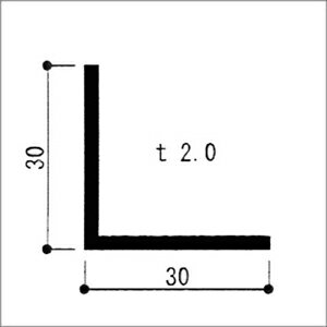 アルミアングル コーナー材 2.0x30x30x4000mm ブロンズ Lアングル L字 DIY アルミ汎用型材 【※サービスカット対応商品です】【あす楽対応】 3