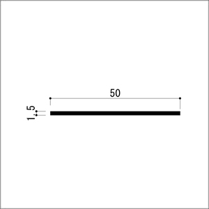 アルミフラットバー 平角 平角棒 1.5x50x4000mm 白 ホワイト 見切り 平板 DIY アル...