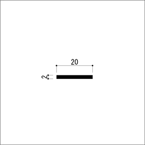 アルミフラットバー 平角 平角棒 2x20x4000mm 白 ホワイト 見切り 平板 DIY アルミ...