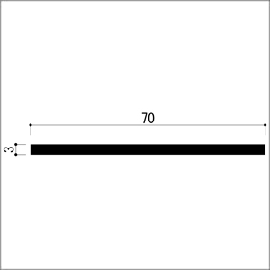 アルミフラットバー 平角 平角棒 3x70x4000mm 白 ホワイト 見切り 平板 DIY アルミ...