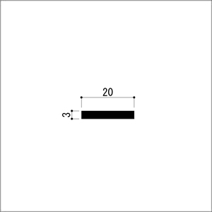 アルミフラットバー 平角 平角棒 3x20x4000mm アルマイトシルバー 見切り 平板 DIY アルミ汎用型材 【※サービスカット対応商品です】【あす楽対応】 2