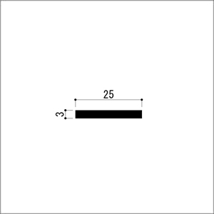 アルミフラットバー 平角 平角棒 3x25x4000mm クリアシルバー（ツヤ有） 見切り 平...