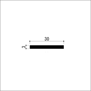 アルミフラットバー 平角 平角棒 3x30x4000mm クリアシルバー（ツヤ有） 見切り 平...