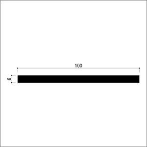 アルミフラットバー 平角 平角棒 6x100x4000mm アルマイトシルバー 見切り 平板 DI...
