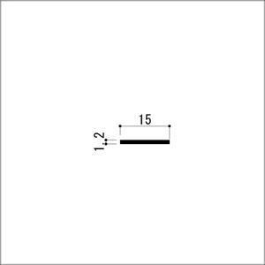 アルミフラットバー 1.2mm 平角 平角棒（薄口） 1.2x15x2000mm バフシルバー 見切...