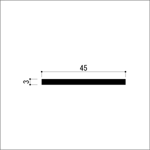 アルミフラットバー 3mm 平角 平角棒 3x45x2000mm クリアシルバー 見切り 平板 DIY...