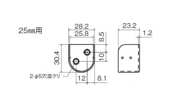 �ѥ��ץ����å� U�� ���ƥ�쥹 25mm �ݥѥ����� �ꤹ�� �ϥ󥬡� ������� HRS-3S �إ��饤��