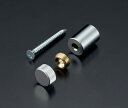 化粧ビス 15mm パイプ長 15mm セット 真鍮製 サインボード 装飾ビス 飾りビス ローレットタイプ EPF-B15R-15 クローム