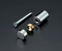 化粧ビス 20mm パイプ長 15mm セット 真鍮製 サインボード 装飾ビス 飾りビス フラットタイプ EPF-B20F-15 クローム