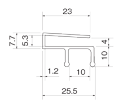 硬質ビニール製戸引手破損止 5mm用x1820mm 半透明【あす楽対応】 2