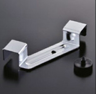 組立パイプシステム UPS-13S 13mm角パイプ用 連続棚受（ゴムクッション付属） クロームメッキ ※4個入