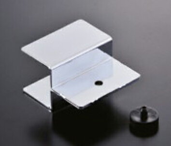 組立パイプシステム UPS-25S 25mm角パイプ用 棚受（ゴムクッション付属） クロームメッキ ※4個入