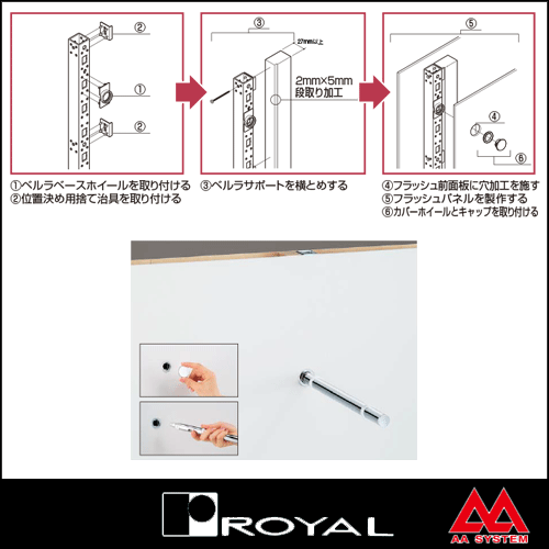 ロイヤル ベルラカバーホイールW(木フラッシュパネル用) BE-CW-W 1919 ホワイト