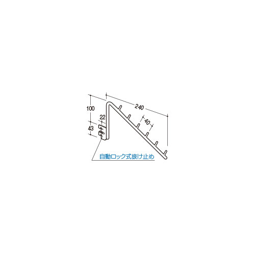 ロイヤル ロッドフックスロープアップブラケットタイプ6φ 6RU-6BS APゴールド塗装