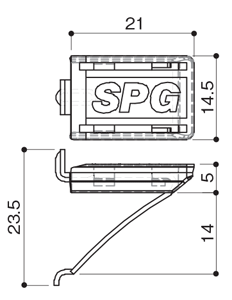 ステンレス棚柱 KTR-1S用 専用V型棚受 ...の紹介画像2