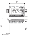 ステンレス棚柱 KTR-1S用 専用L型棚受 ブラック塗装 黒ラバー付