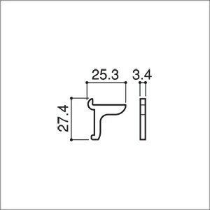 スリム棚柱 KTR-5A （掘込用） I型専用棚受 ブラック