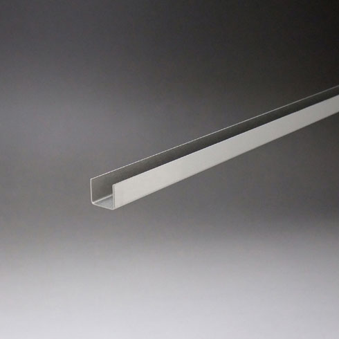 ステンレス破損止 チャンネル材 コの字 C型 Cチャン フレーム枠 12mm用x3000mm ヘアライン仕上 【※サービスカット対応商品です】