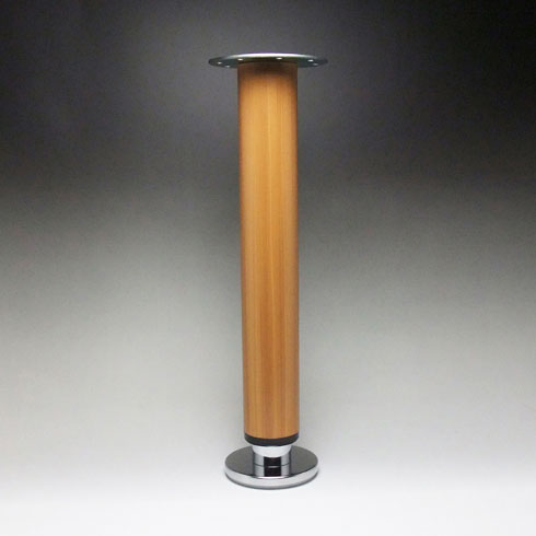 テーブル脚 アイアン 昇降式ポール脚 DSS-600A 高さ調整幅 630～730mm（2cm間隔x5段階昇降） 木目塗装 その1