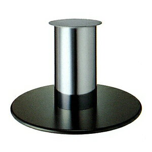 テーブル脚 アイアン DIY 脚 パーツ ラウンドS7850 ベース850φ パイプ210φ 受座280φ 黒紛体塗装/クロームメッキパイプ AJ付 高さ700mmまで