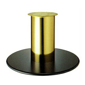 テーブル脚 アイアン DIY 脚 パーツ ラウンドS7850 ベース850φ パイプ210φ 受座280φ 黒紛体塗装/ゴールドメッキパイプ AJ付 高さ700mmまで