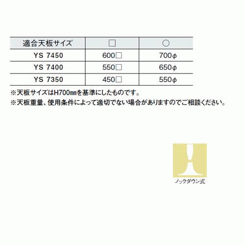 テーブル脚 アイアン DIY 脚 パーツ YS7350 ベース350φ パイプ38.1φ 受座280φ 基準色塗装 高さ700mmまで ※軽くて小さい天板用 [2]