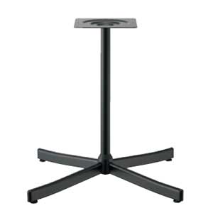 テーブル脚 アイアン DIY 脚 パーツ ローズ2S2700 ベース495x495 パイプ38.1φ 受座240x240 黒紛体塗装 AJ付 高さ700mmまで