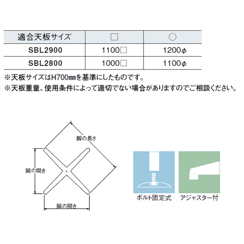 テーブル脚 アイアン DIY 脚 パーツ SBL2900 ベース640x640 パイプ60.5φ 受座300x3...