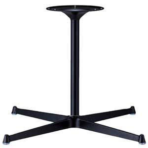 テーブル脚 アイアン DIY 脚 パーツ YB3700 ベース610x370 パイプ42.7φ 受座280φ 黒紛体塗装 AJ付 高さ700mmまで