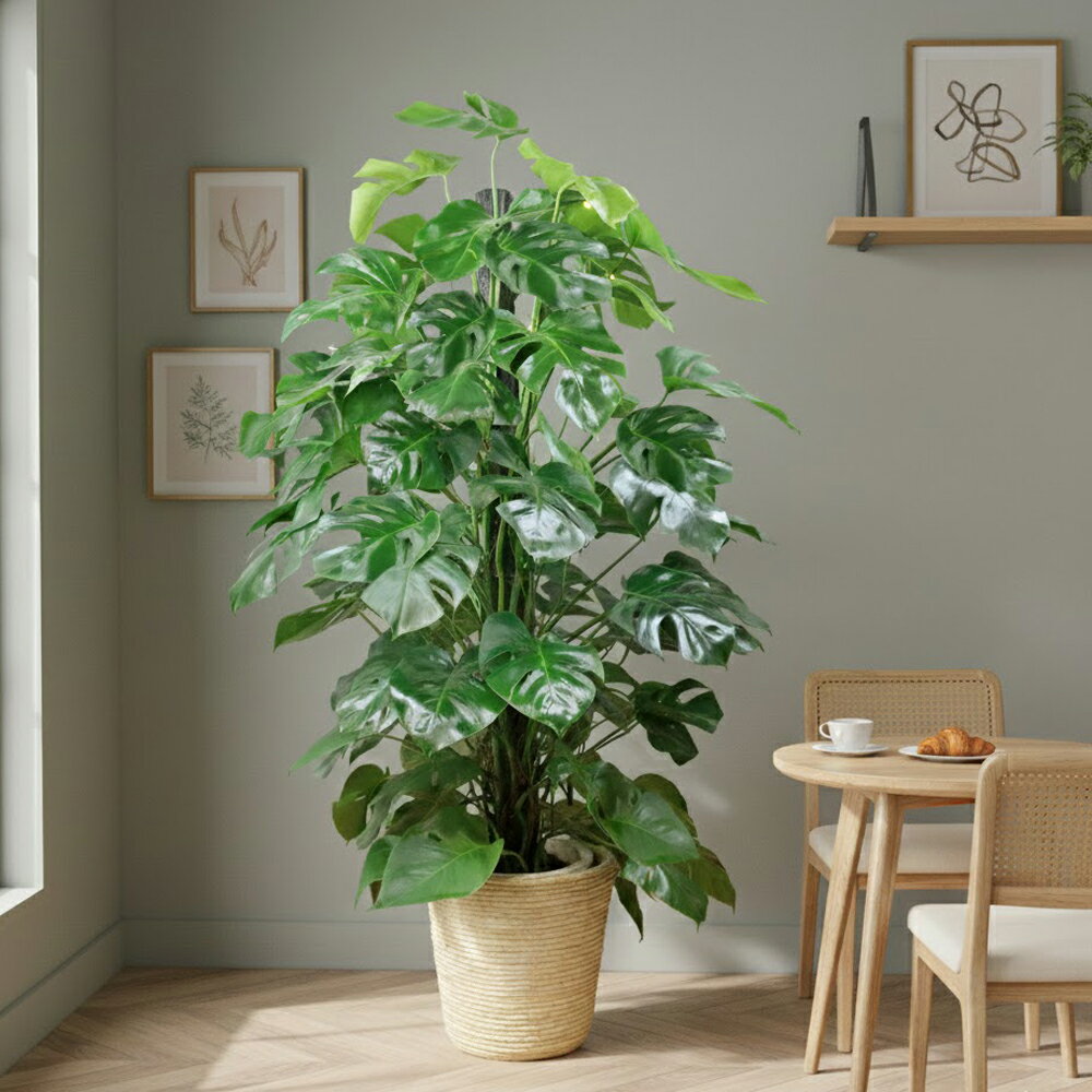 【送料無料】モンステラ 10号 大型 観葉植物 尺鉢 150cm〜170cm 本物 迫力満点 巨...