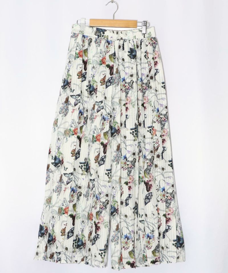 is scolar イズスカラー 551203：フレンチブルと女の子柄 シアーチェックパンツ